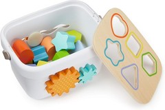 Wooden Shape Sorter Rainbow Stacker Baby Toy 12M