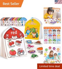 Montessori Busy Book Color Sorting Toys for Toddlers 2-4, Educational Prescho…