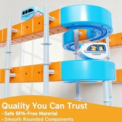 Electric Train Set Cube Track for Kids Ages 4-8, Infinity Racer 3D Train for