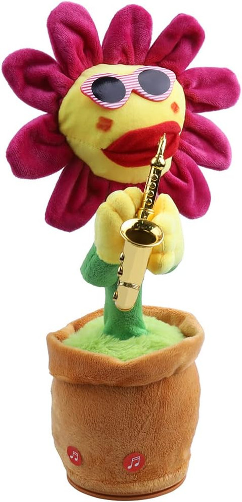 Toy Repeats What You Say Singing Dancing Talking Recording Glowing Sunflower
