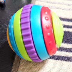 Bright Starts Sensory Textured Activity Ball Baby Toy, Multicolor, Unisex