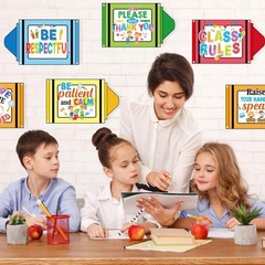 Pajean 10 Pieces Classroom Rules Posters Back to School Classroom Bulletin Bo…