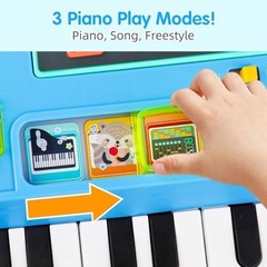 Baby DJ Table for Toddlers 1-3, Baby Musical Piano Toys 6-9-12-18 Months Toddler