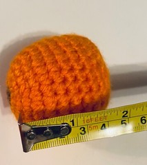 Handmade Crochet Orange Color Sorting Playset, Learning Toy, Montessori