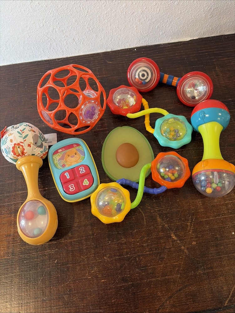 Infant/Toddler/Baby Lot Of Baby Toys Teething Variety Lot Of 8