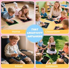 Glochin 2 Pack LCD Writing Tablet for Kids, Erasable and Reusable Toddler Doo…