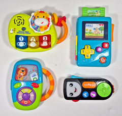 Electronic Baby Toys Lot of 4 Mattel Vtech Kids II Inc. Tummy Time Songs LIghts