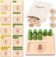 Montessori Toys – Counting Peg Board for Kids – Montessori Math and Numbers f…