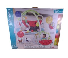 Infantino 4-in-1 Jumbo Activity Gym & Ball Pit Overhead Discovery Tummy Time