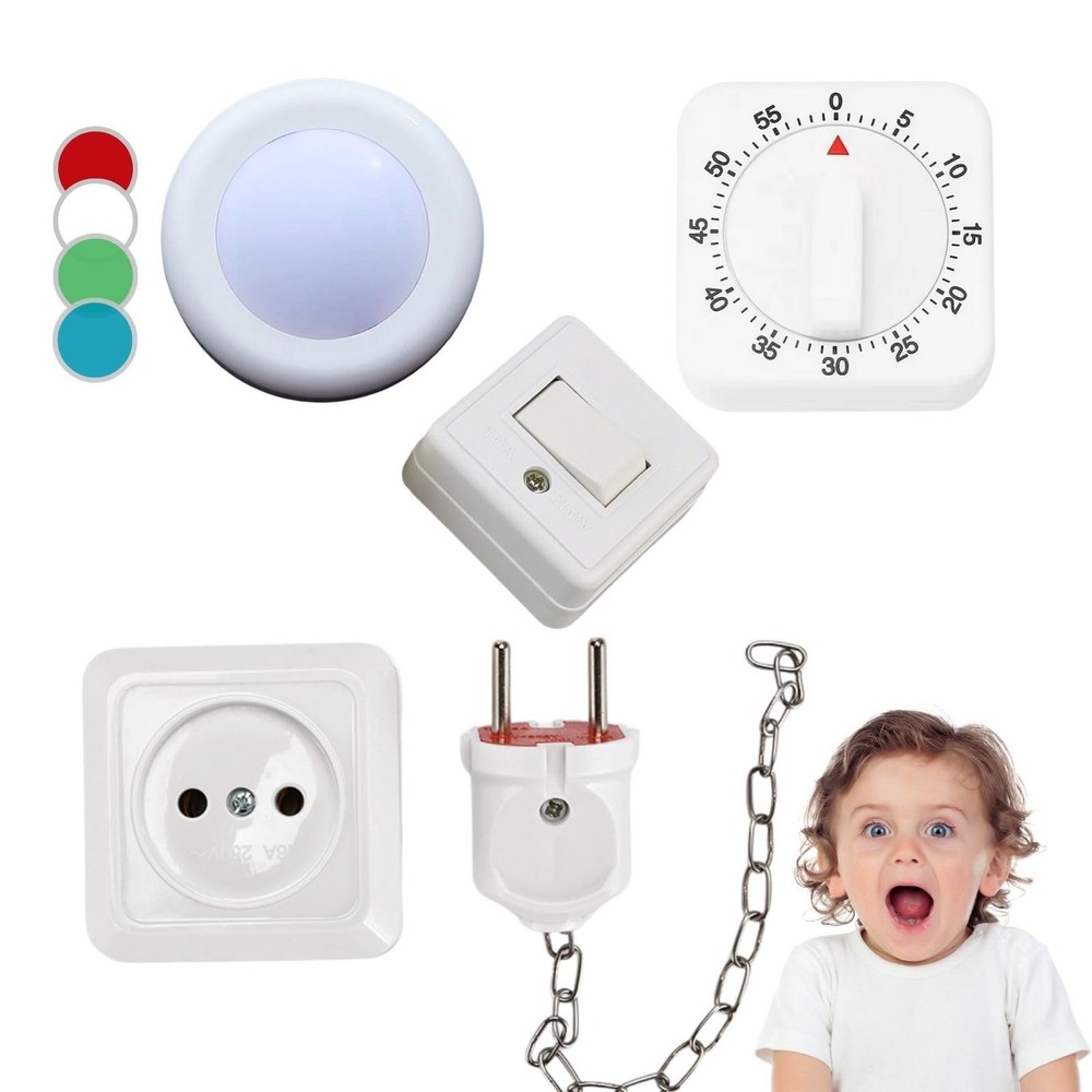 4 Pieses Busy Board DIY Accessories for Toddlers – Sensory Board Light Parts …
