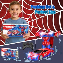 Spider Transform Remote Control Car Toys for Boys 4-7,2.4GHz RC Cars with Dual