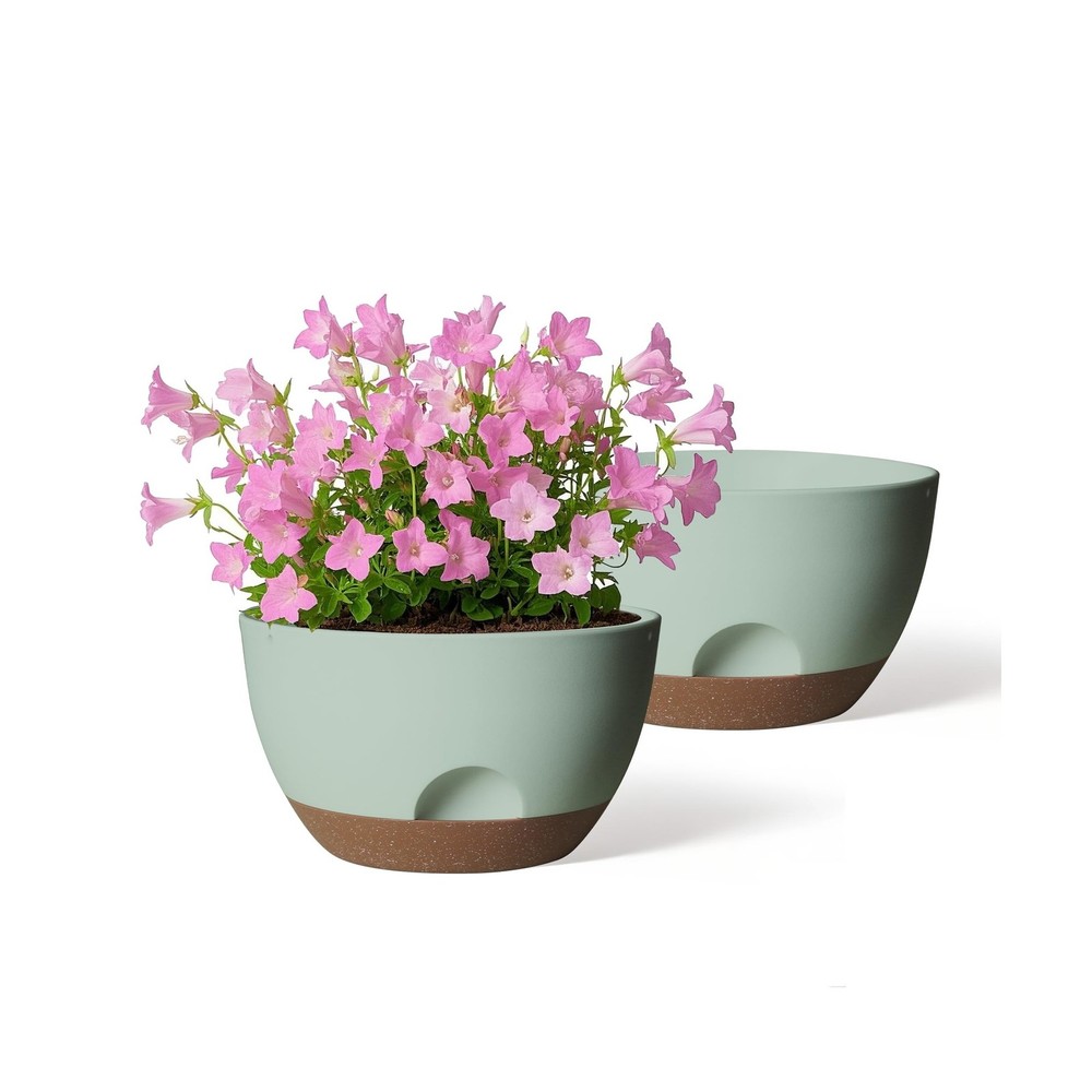 12 Inch Large Self Watering Pots, 2 Pack Plant Pots with Draina… FAST USA SHIP