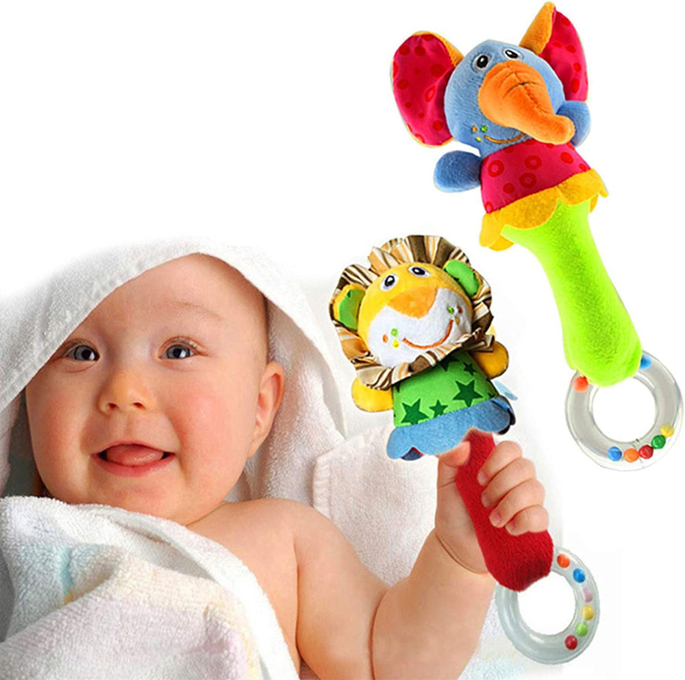 Sonajeros Suaves para Bebe Juguetes de Agarre Manual para Desarrollo Infantil