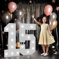 Marquee Numbers Large 15th-Birthday Decorations: 3ft Light up Number 15