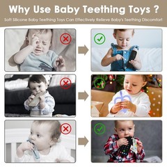 ZOEDO Baby Teething Toys, Remote Control Shape Cell Black