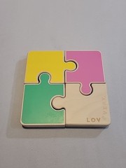 Lovevery Chunky Wooden Jigsaw Puzzle From “The Companion” Play Kit 22-24 months