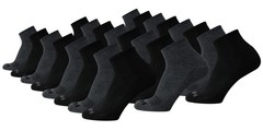 AND1 Men’s Socks – Athletic Cushion Quarter Cut Socks (24 Pack) Black/Grey