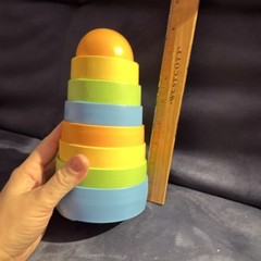 Green Toys Stacking Cups Multicolor Developmental Toy for Babies, 6 Months+