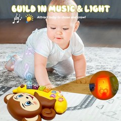 Baby Musical Piano Toy Light Up Learning Music Instrument Toddler Gift Monkey