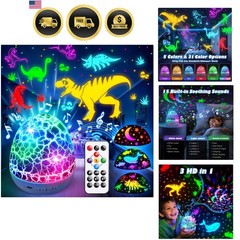 Dinosaur Toys for Kids 3-5 Easter Gifts for Kids Toys Night Light Projector D…