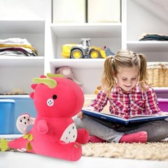 Cute Dragon Fruit Dinosaur Plush Dino Stuffed Animal Plushies 10 inch Red B
