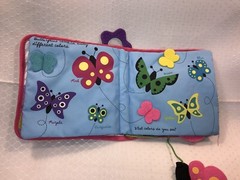 Cloth Soft Book Blooming Garden Infant Plush Crinkle Baby Girl Toy Teether NEW