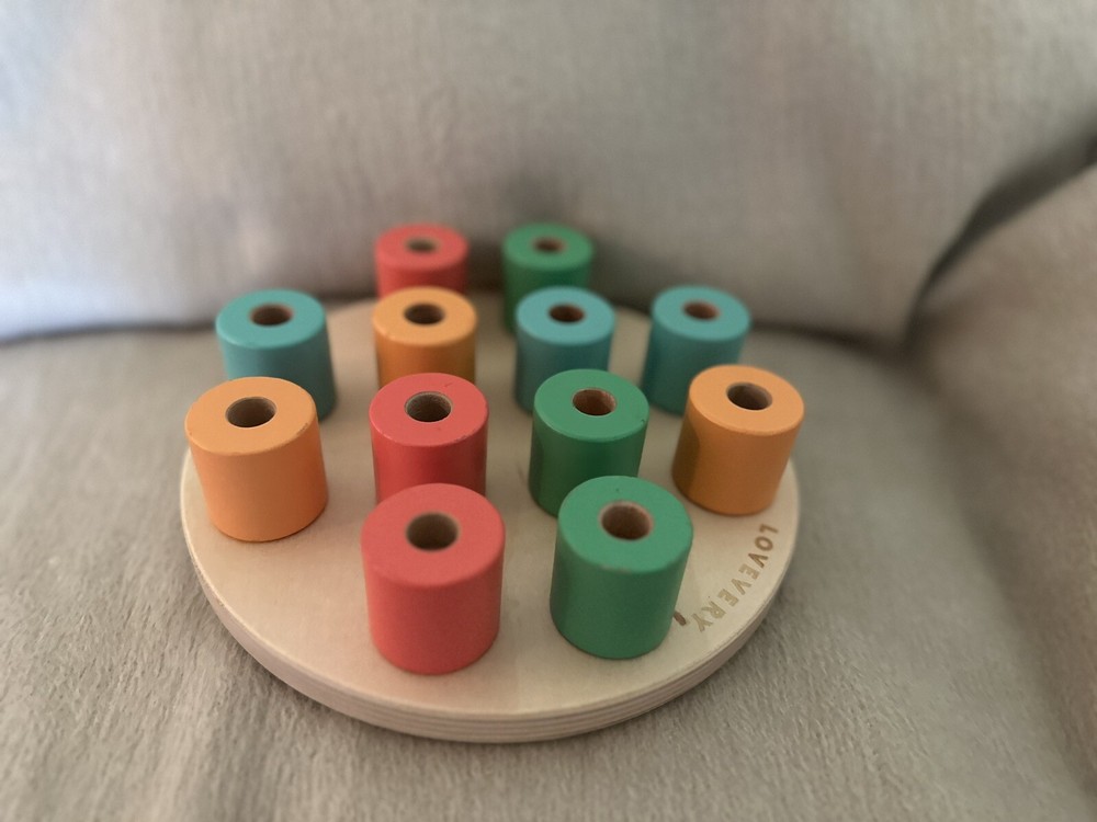 Lovevery – Wooden Stacking Pegboard, from Adventurer Play Kit 16-18 Months