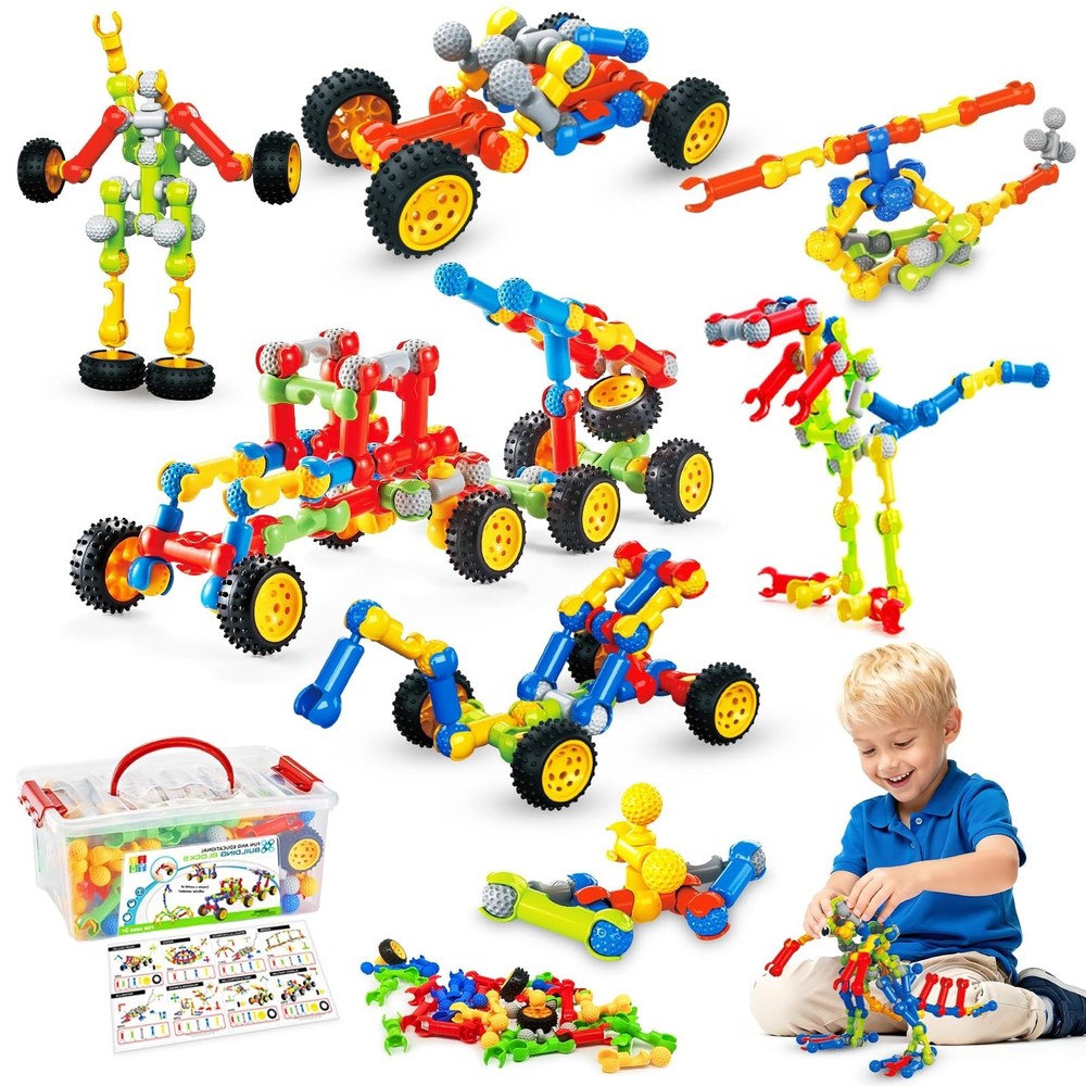 Stem Building Toys for 3 4 5 6 7 8 Year Old Boys Girls Kids,125 Pieces Buildi…