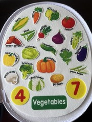Felt Basket Numbers Colors Fruit Vegetables Toy For Toddlers