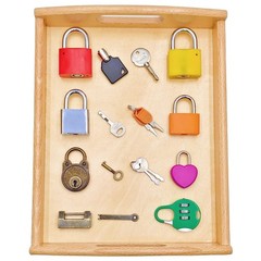 Montessori Lock and Key Set for Toddlers, Homeschool Preschool Learning Activ…