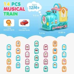 Multi Musical Train with Talking Flash Cards Crawling,Learning Motor Skills 18M+