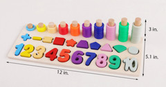 Montessori Number Puzzles for Toddlers – Wooden Educational Preschool Shape