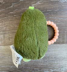 MARY MEYER stuffed avocado plush~sensory toy~rattle~teether~6″~