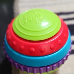 Bright Starts Sensory Textured Activity Ball Baby Toy, Multicolor, Unisex