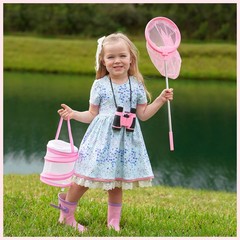 GIFTINBOX Bug Catcher Kit for Kids – Outdoor Explorer Toys Set Medium, Pink