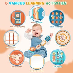 Busy Board for 1 Old, Travel Toys for Toddler 1-3 on Plane Car, Montessori B…