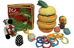 Fisher Price Infantino Melissa & Doug Baby Play Toys Rattle Rings Pineapple Lot
