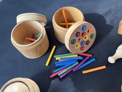 Montessori Wooden Play Lot Toddler Baby Sorting Toys colors 75 pcs puzzle shapes