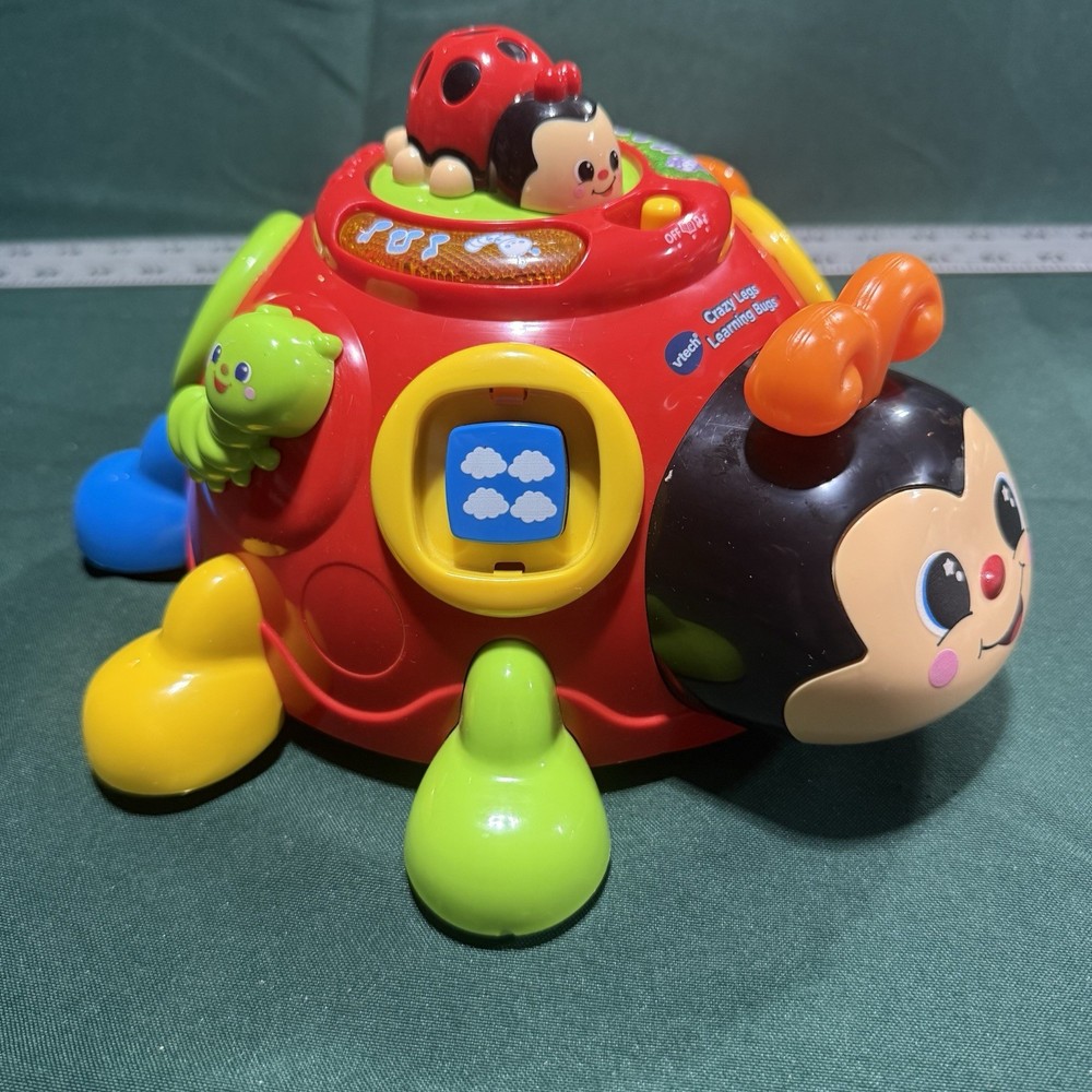 VTech Crazy Legs Learning Bugs Lady Bug – Works – Lights & Sounds – Ships Free!