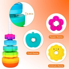 BYFWH Spinning Stacking Toys for Babies 12+ Month Ring 14 Inches, Colorful