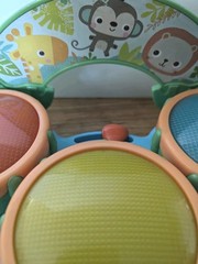 Bright Starts Safari Musical Drums Lights KIDS 11 Toddler Rhythms Toy