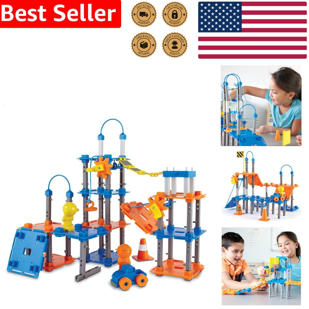 STEM Toy City Engineering Design Building Set 89 Pieces Kids Problem Solving