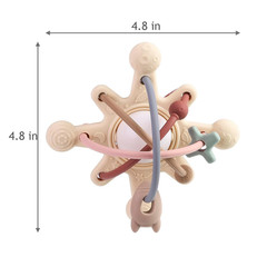 Baby Sensory Toys 3 4 5 6 Months, Silicone Montessori Toys, Baby Teething Toy, I