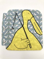 Child Busy Book Vtg Cloth Handmade Vogue Interactive Zoo Animals Quiet Time Baby
