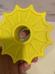 Fat Brain Toys – SpinAgain 4” Spinning Stacker Toy Replacement Part Green/yellow