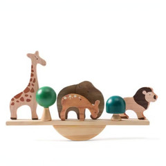 Wooden Forest Animal Stacking Blocks Sensory Baby Toy Gift