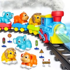 Train Set for Toddlers w/Steam, Music & Lights – Electric Train Toy for Kids …