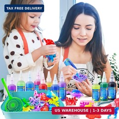 Kacwsoay Magic Water Elf Toy Kit for Kids – Water Pets with 12 Colors – DIY Squi