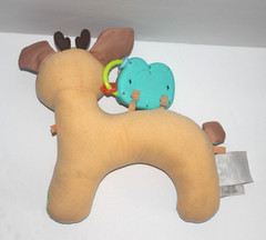 VTech Prop & Play Tummy Time Pillow Deer Plush Stuffed Animal Interactive Used
