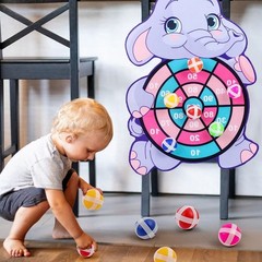 Child Montessori Toys for Kids 2 To 4 Years Old Cartoon Animal Dart Board Sticky